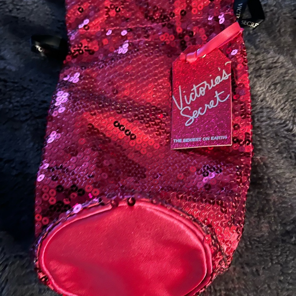 Victoria's Secret Red Sequin Bag NWT